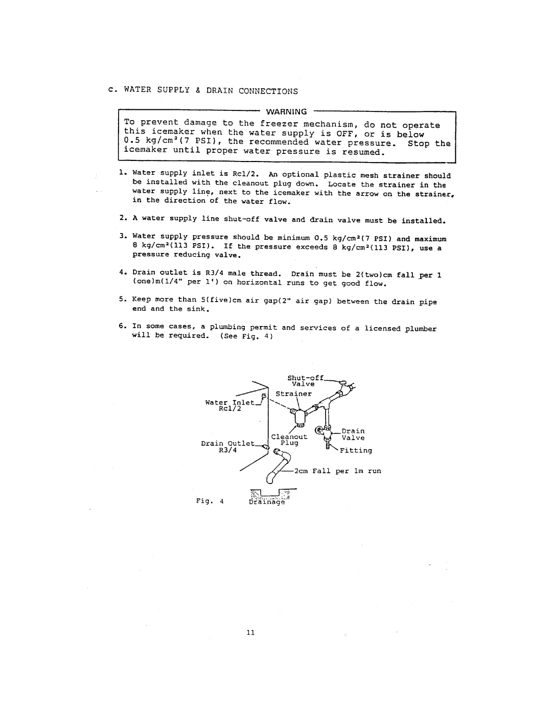 Hoshizaki IM-122J, IM-202J manual 