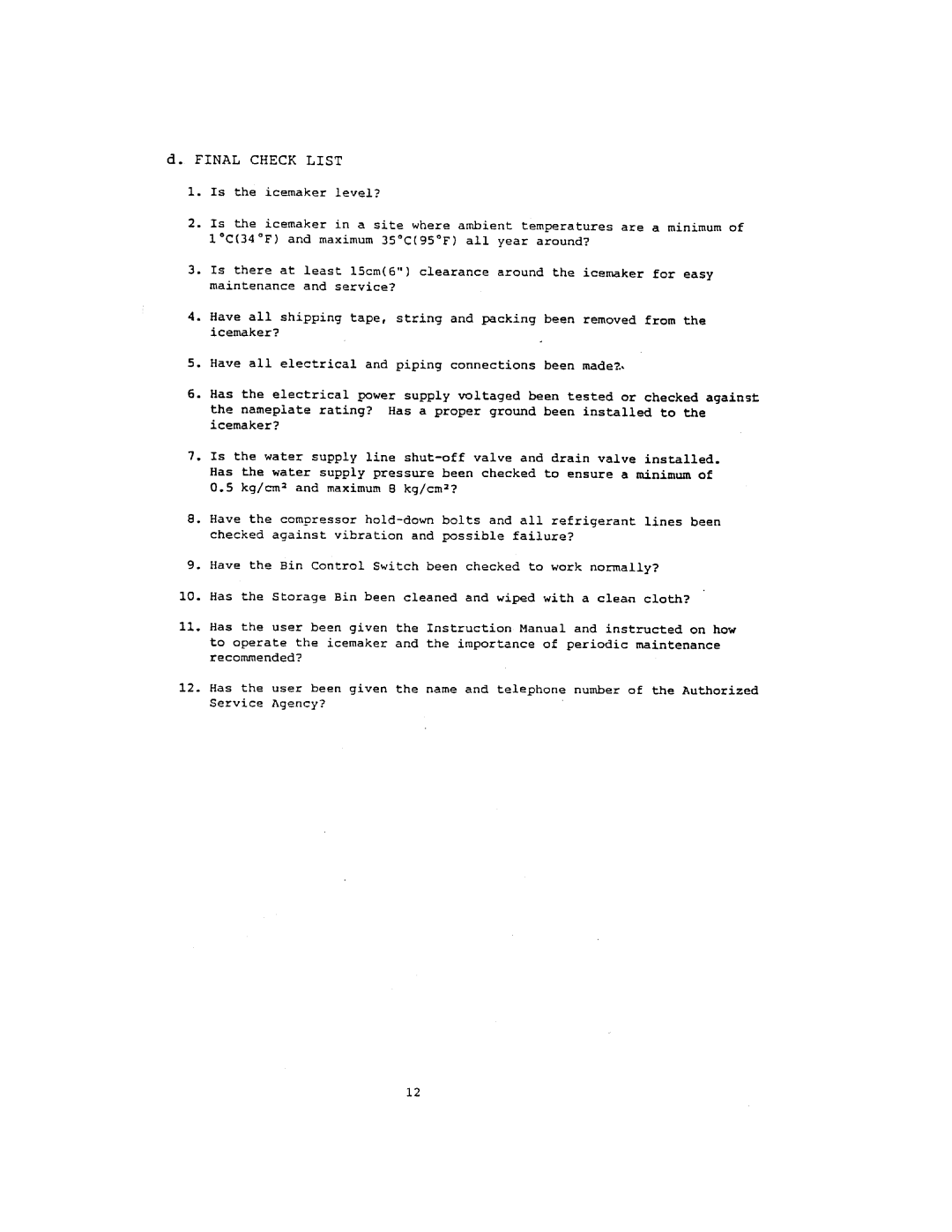 Hoshizaki IM-202J, IM-122J manual 