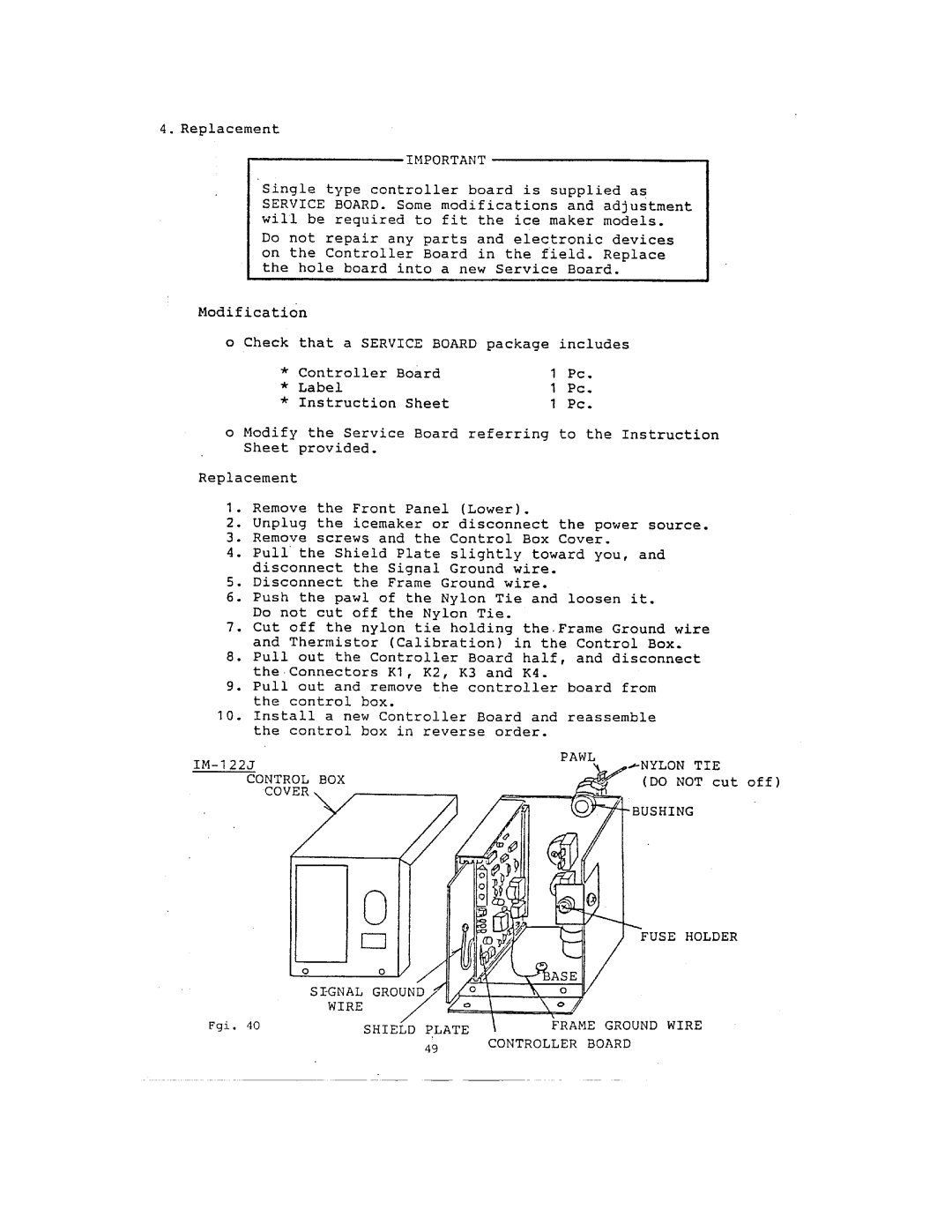 Hoshizaki IM-202J, IM-122J manual 