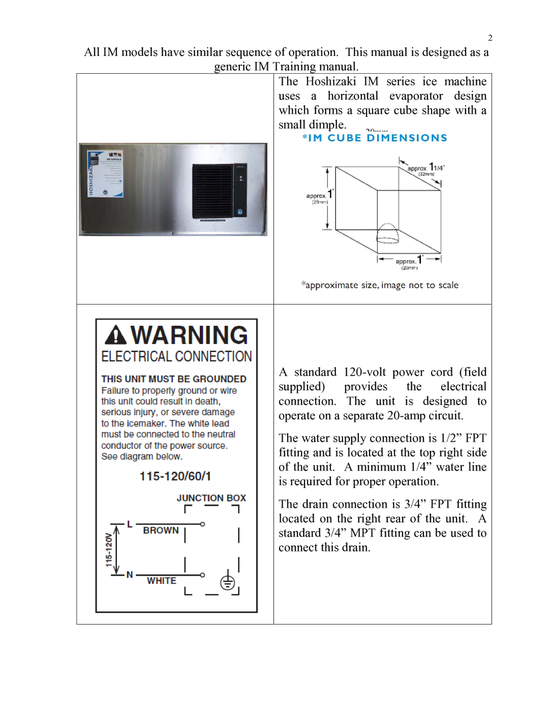 Hoshizaki IM-500SAA manual 