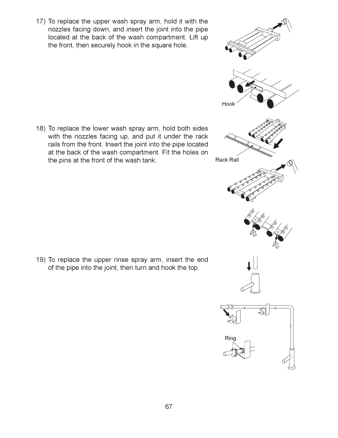 Hoshizaki JWE-24000CUA-L-25B, JWE-2400CUA-R-25B service manual Rack Rail Ring 