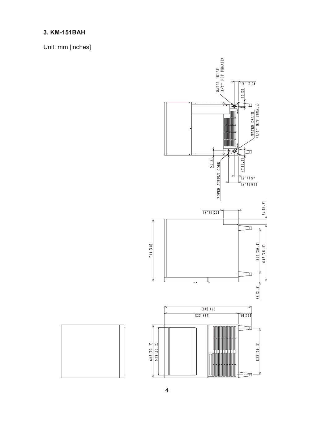 Hoshizaki KM-151BAH, KM-101BAH, KM-61BAH, KM-151BWH instruction manual 