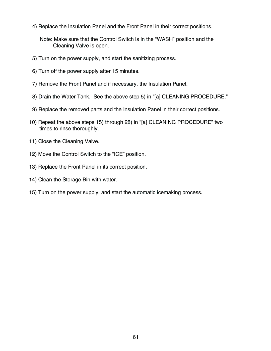 Hoshizaki KM-1300MAH, KM-1300MWH, KM-1300MRH service manual 