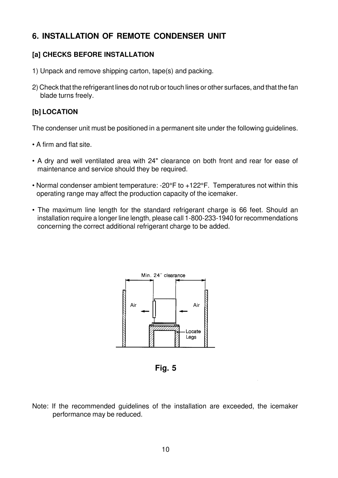 Hoshizaki KM-1300NRF instruction manual Installation of Remote Condenser Unit, Checks Before Installation, Location 