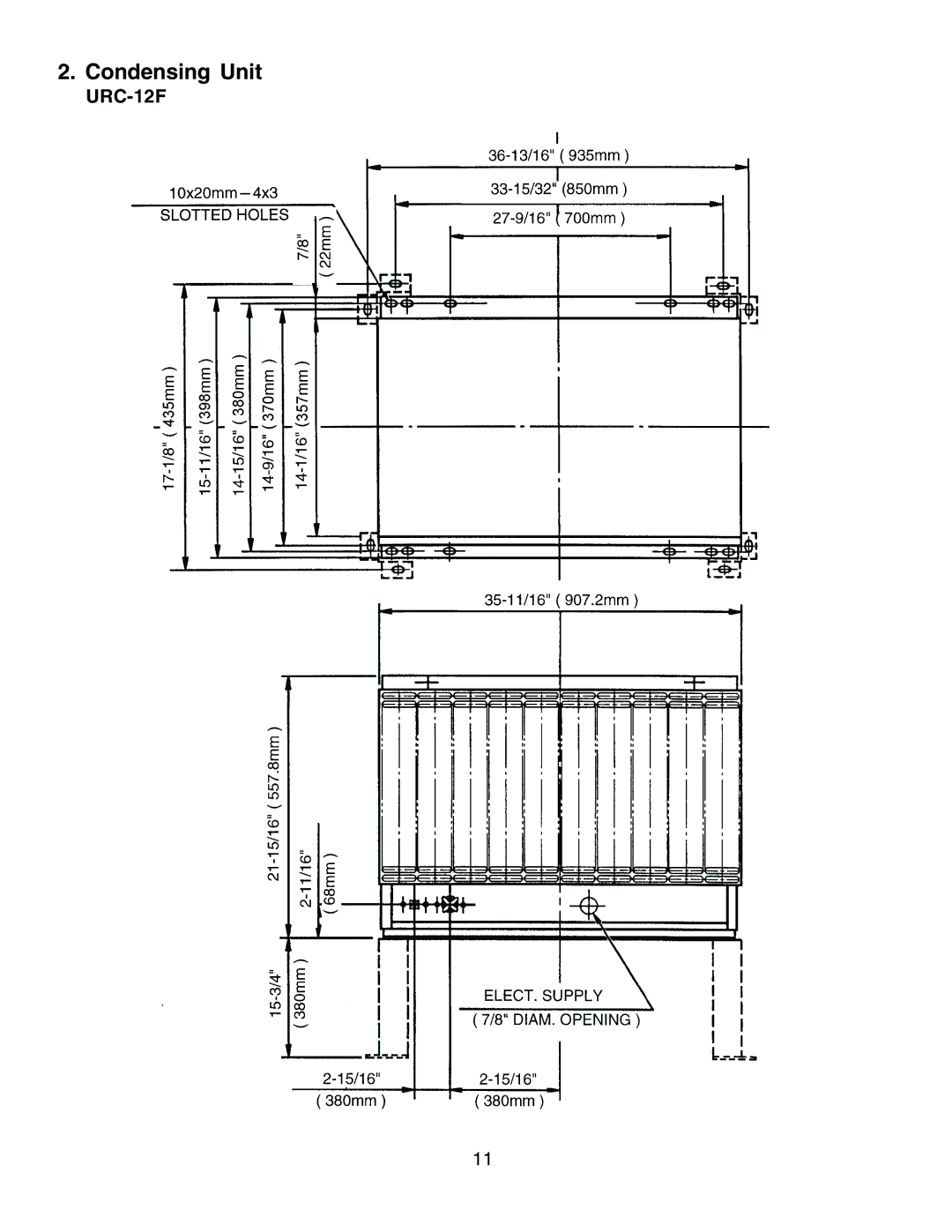 Hoshizaki KM-1300SRH3, KM-1300SAH3, KM-1300SWH3 service manual Condensing Unit, URC-12F 