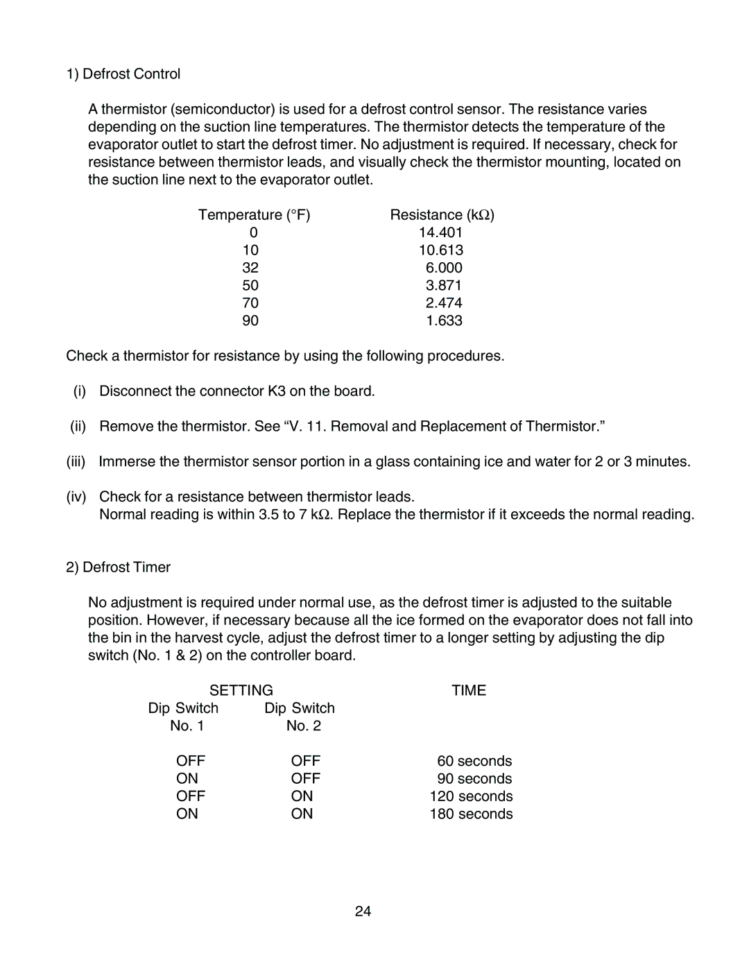 Hoshizaki KM-1300SAH3, KM-1300SWH3, KM-1300SRH3 service manual Setting Time 