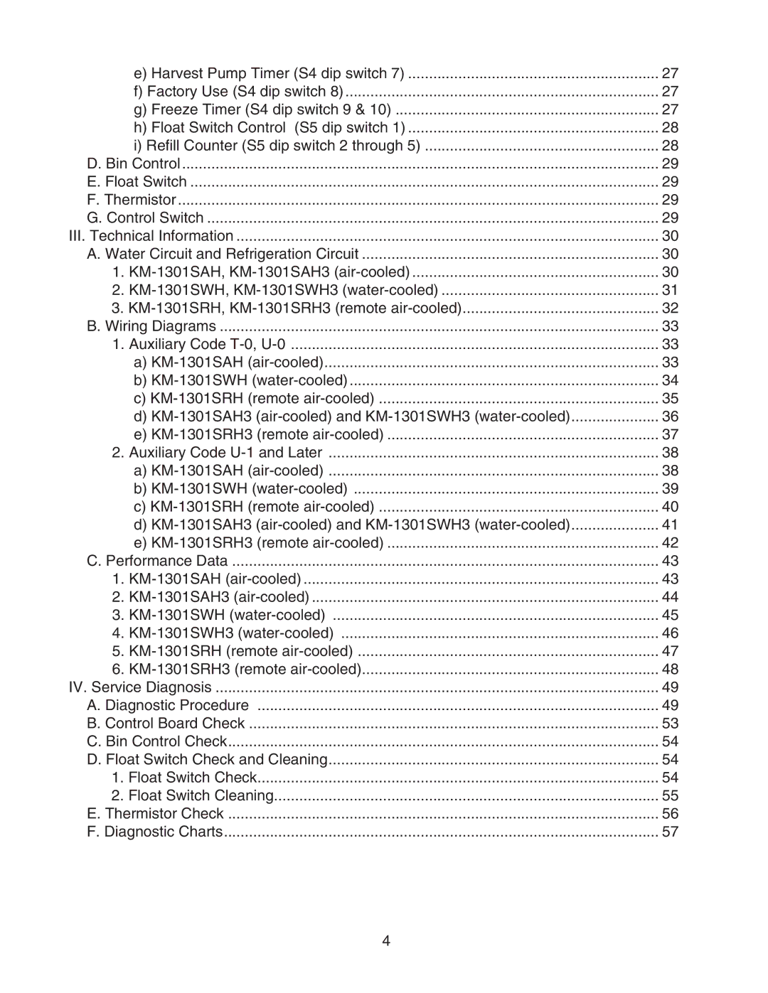 Hoshizaki KM-1301SRH/3, KM-1301SAH/3, KM-1301SWH/3 service manual 