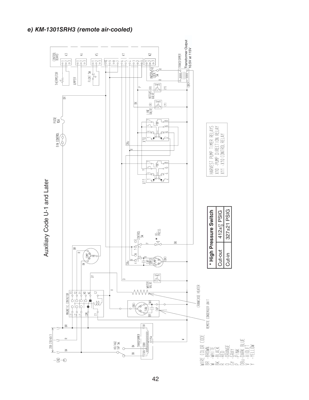 Hoshizaki KM-1301SAH/3, KM-1301SRH/3, KM-1301SWH/3 service manual 1301SRH3 remote air-cooled 