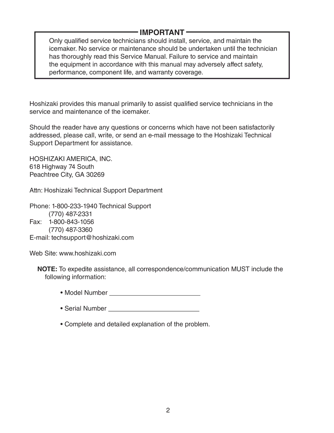 Hoshizaki KM-1301SWH-E, KM-1301SRH-E, KM-1301SAH-E service manual Hoshizaki AMERICA, INC 