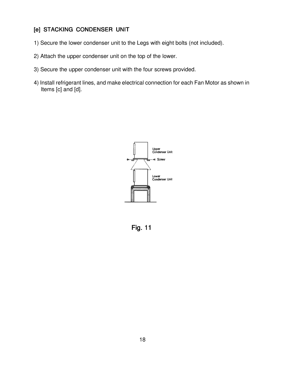 Hoshizaki KM-2000SRH3, KM-2000SWH3 instruction manual Stacking Condenser Unit 