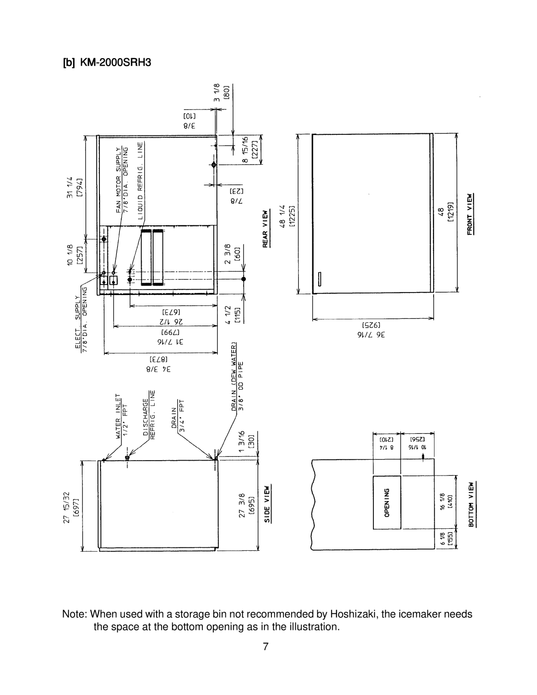 Hoshizaki KM-2000SWH3 instruction manual KM-2000SRH3 