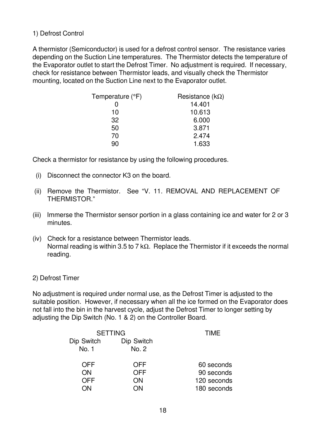 Hoshizaki KM-2400SRF3, KM-2400SRH3 service manual Setting Time 