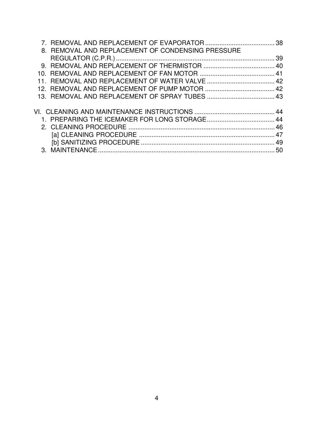 Hoshizaki KM-2400SRF3, KM-2400SRH3 service manual Maintenance 