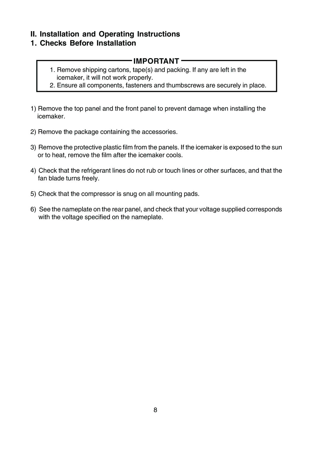 Hoshizaki KM-250BWF, KM-250BAF instruction manual 