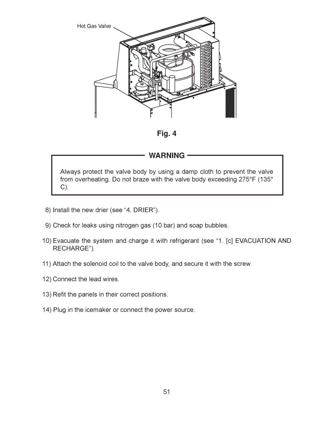 Hoshizaki KM-260BAH, KM-201BAH, KM-260BWH, KM-201BWH service manual Hot Gas Valve 