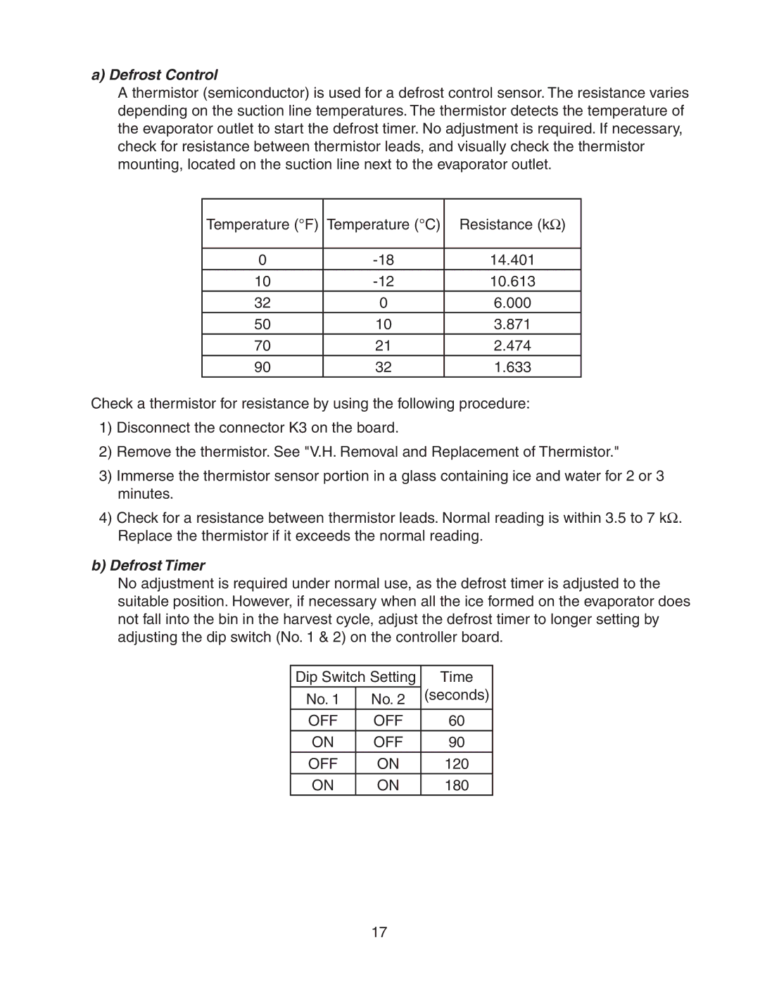 Hoshizaki KM-320MWH, KM-320MAH service manual Defrost Control 