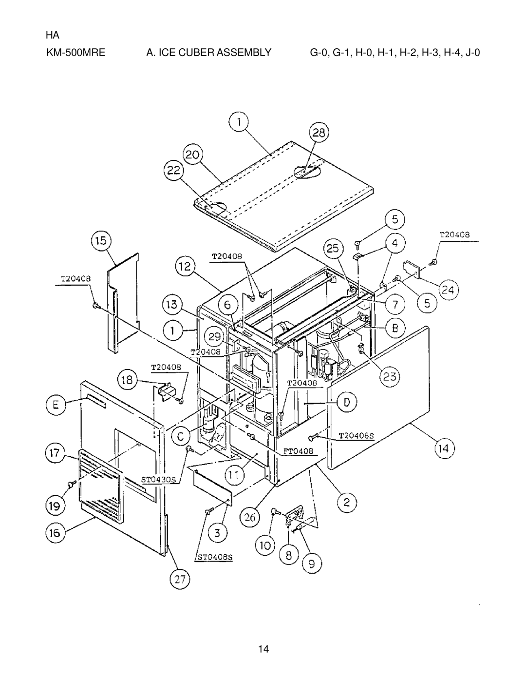 Hoshizaki KM-500MRE, KM-500MWE, KM-500MAE manual 