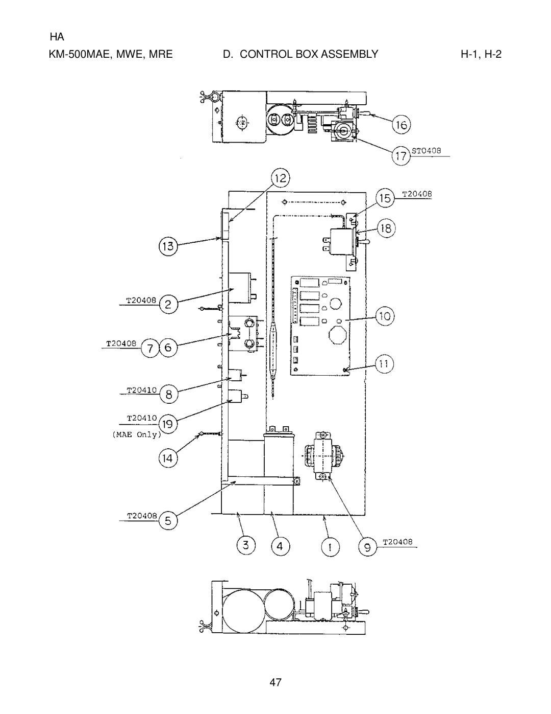 Hoshizaki KM-500MRE, KM-500MWE, KM-500MAE manual H-2 