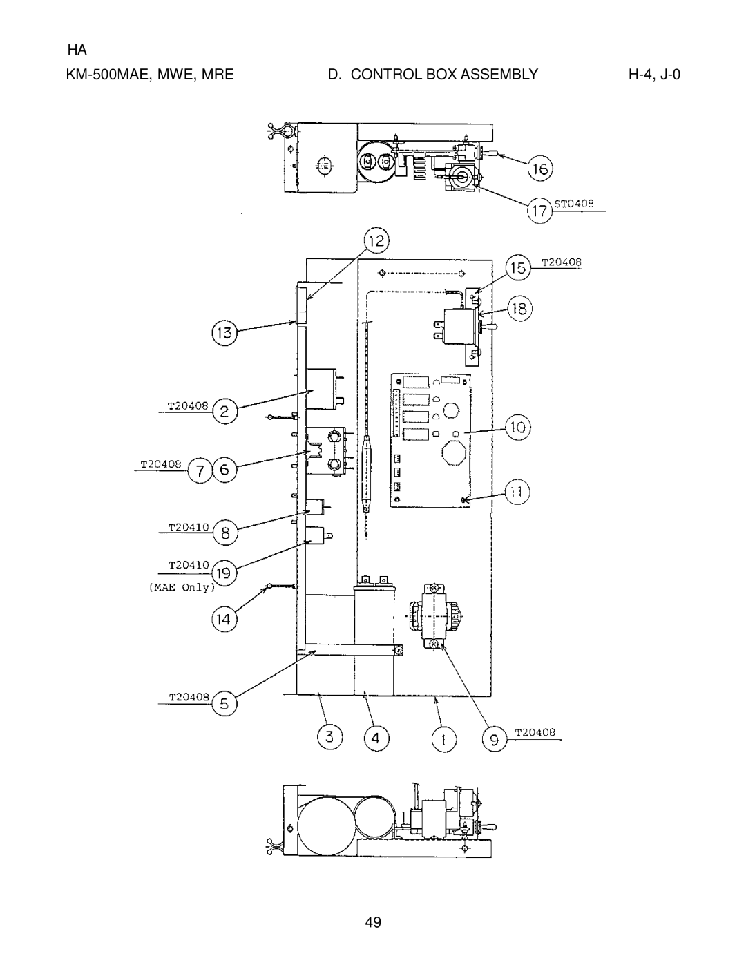 Hoshizaki KM-500MAE, KM-500MWE, KM-500MRE manual J-0 