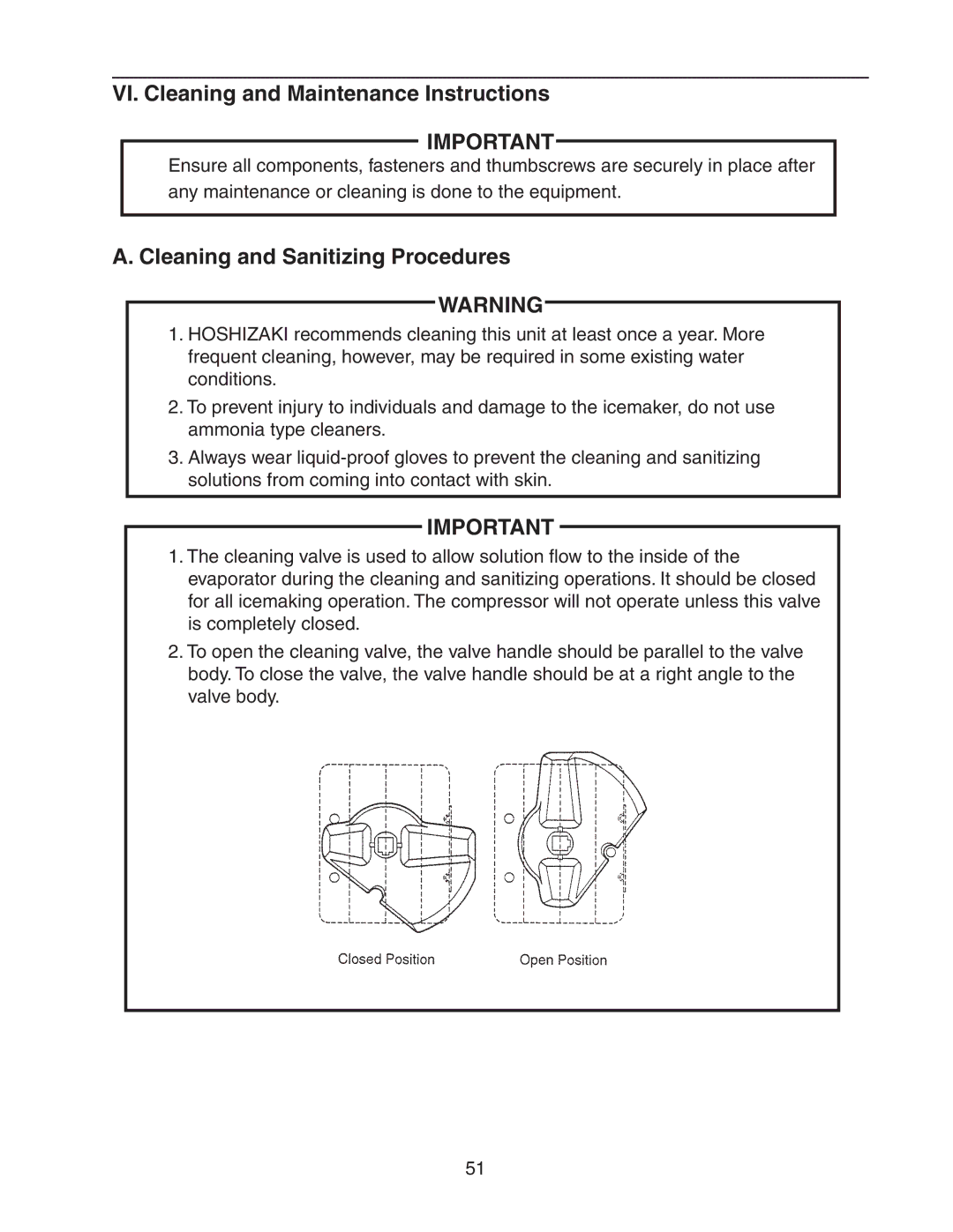 Hoshizaki KM-501MRH, KM-501MWH, KM-501MAH VI. Cleaning and Maintenance Instructions, Cleaning and Sanitizing Procedures 