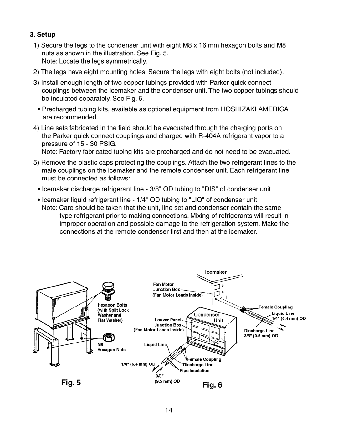 Hoshizaki KM-501MRH, KM-501MWH instruction manual Setup 