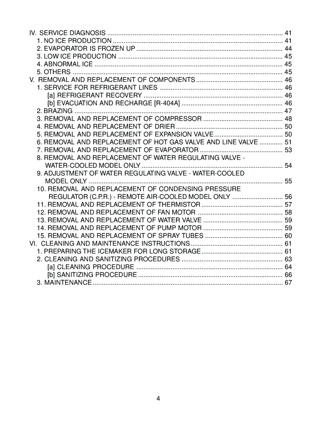 Hoshizaki KM-630MRH, KM-630MWH, KM-630MAH service manual Maintenance 