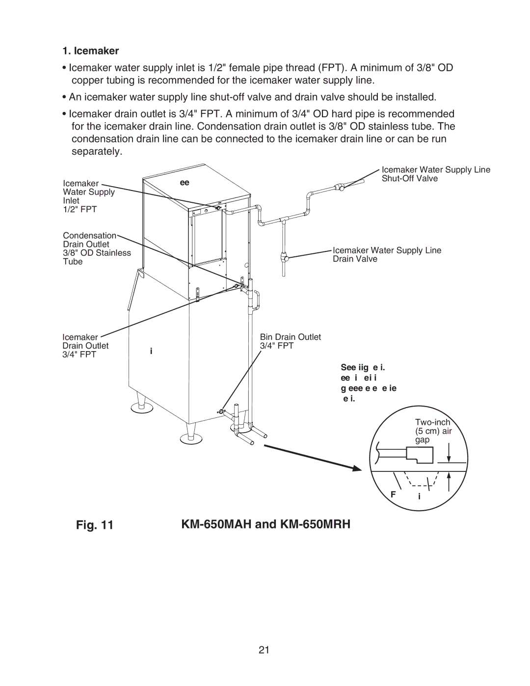 Hoshizaki instruction manual KM-650MAH and KM-650MRH, Icemaker 