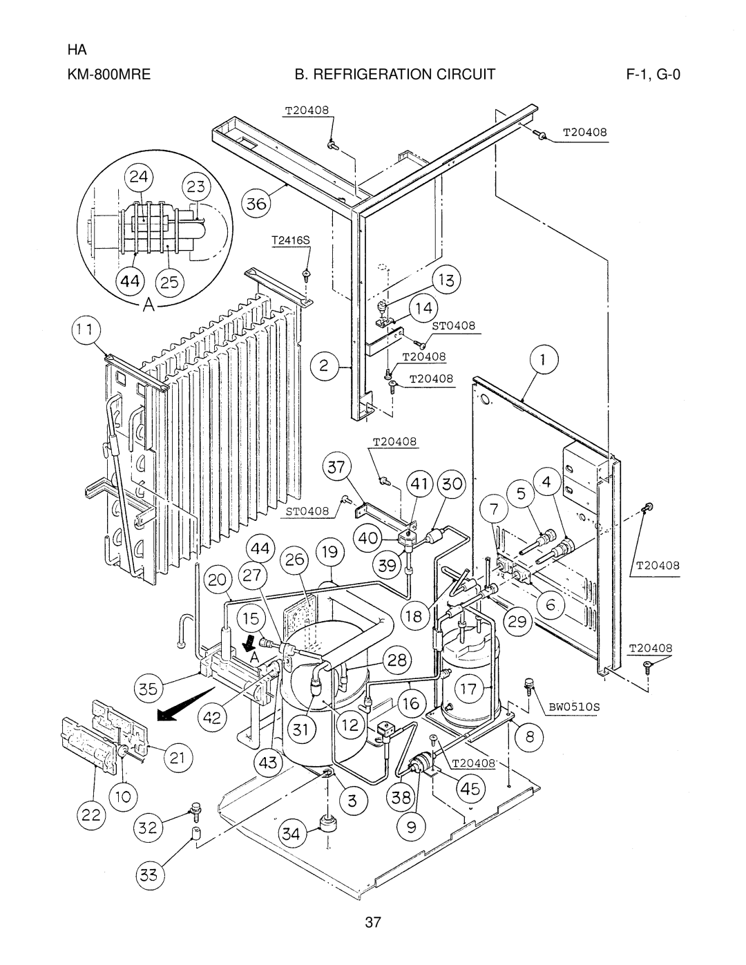 Hoshizaki KM-800MAE, KM-800MWE, KM-800MRE manual G-0 