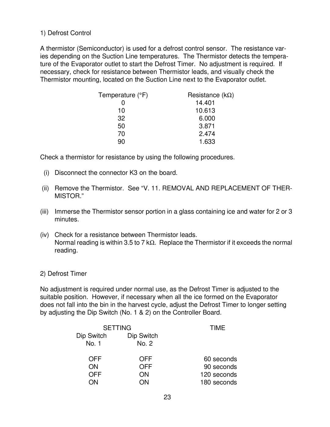 Hoshizaki KM-900MAF, KM-900MWF, KM-900MRF3 service manual Setting Time 