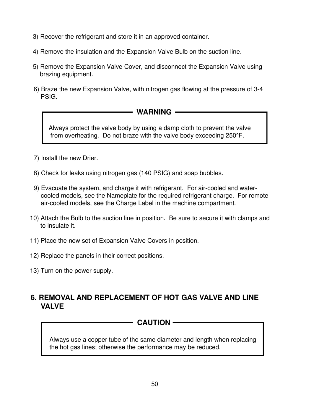 Hoshizaki KM-900MRF3, KM-900MWF, KM-900MAF service manual Removal and Replacement of HOT GAS Valve and Line Valve 