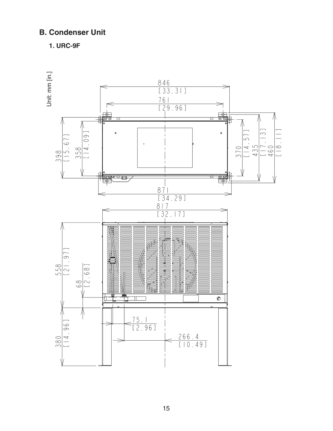 Hoshizaki KM-901MWH, KM-901MAH, KM-901MRH/3 service manual Condenser Unit 