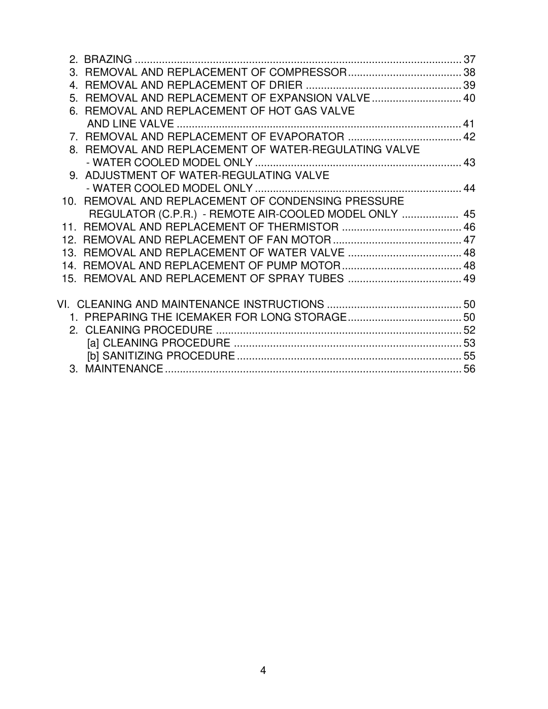 Hoshizaki KM2000SWF3, KM-2000SRH3, KM-2000SRF3, KM-2000SWH3 service manual Maintenance 