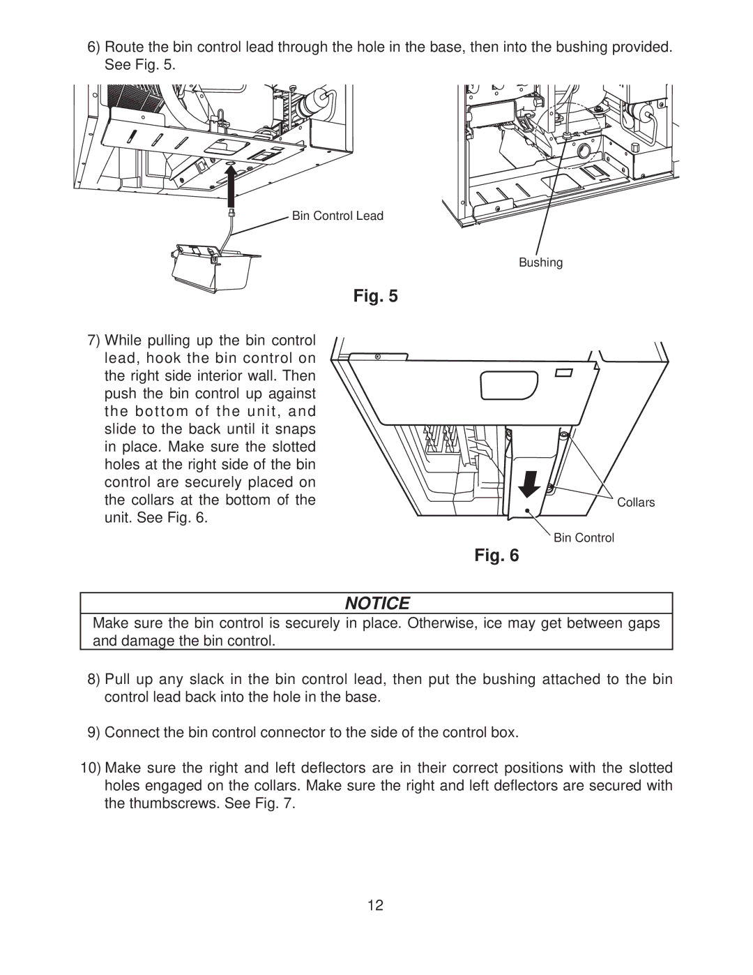 Hoshizaki KMD-410MWH, KMD-410MAH instruction manual Bin Control Lead Bushing 