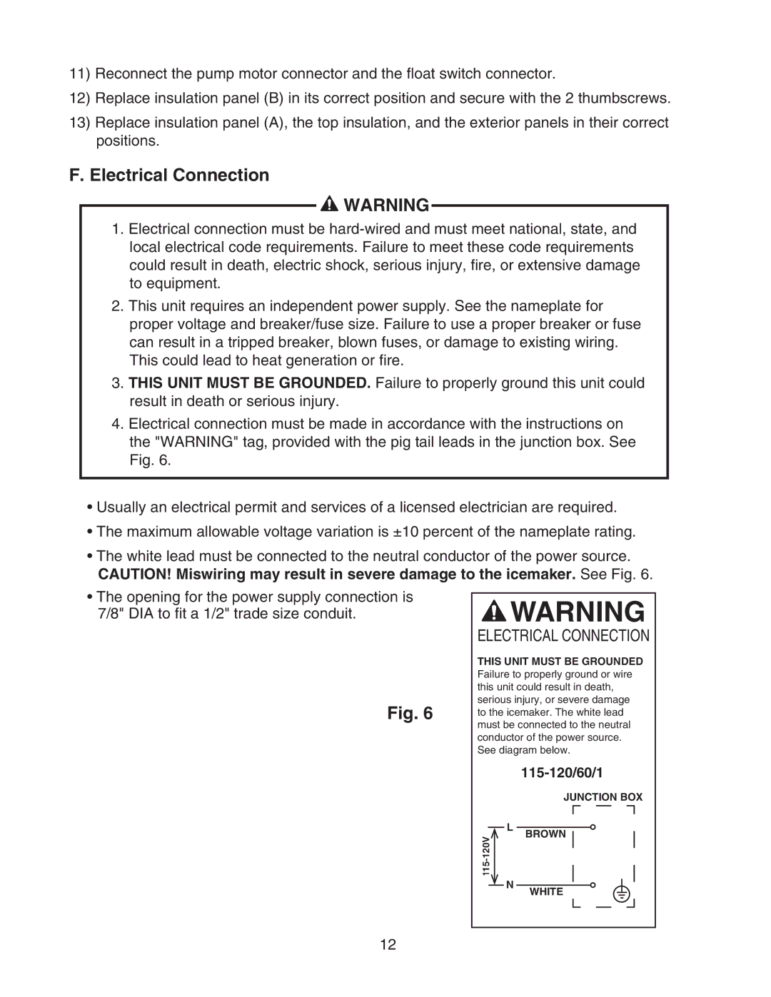 Hoshizaki KMD-450MWH, KMD-450MAH instruction manual 83, Electrical Connection 