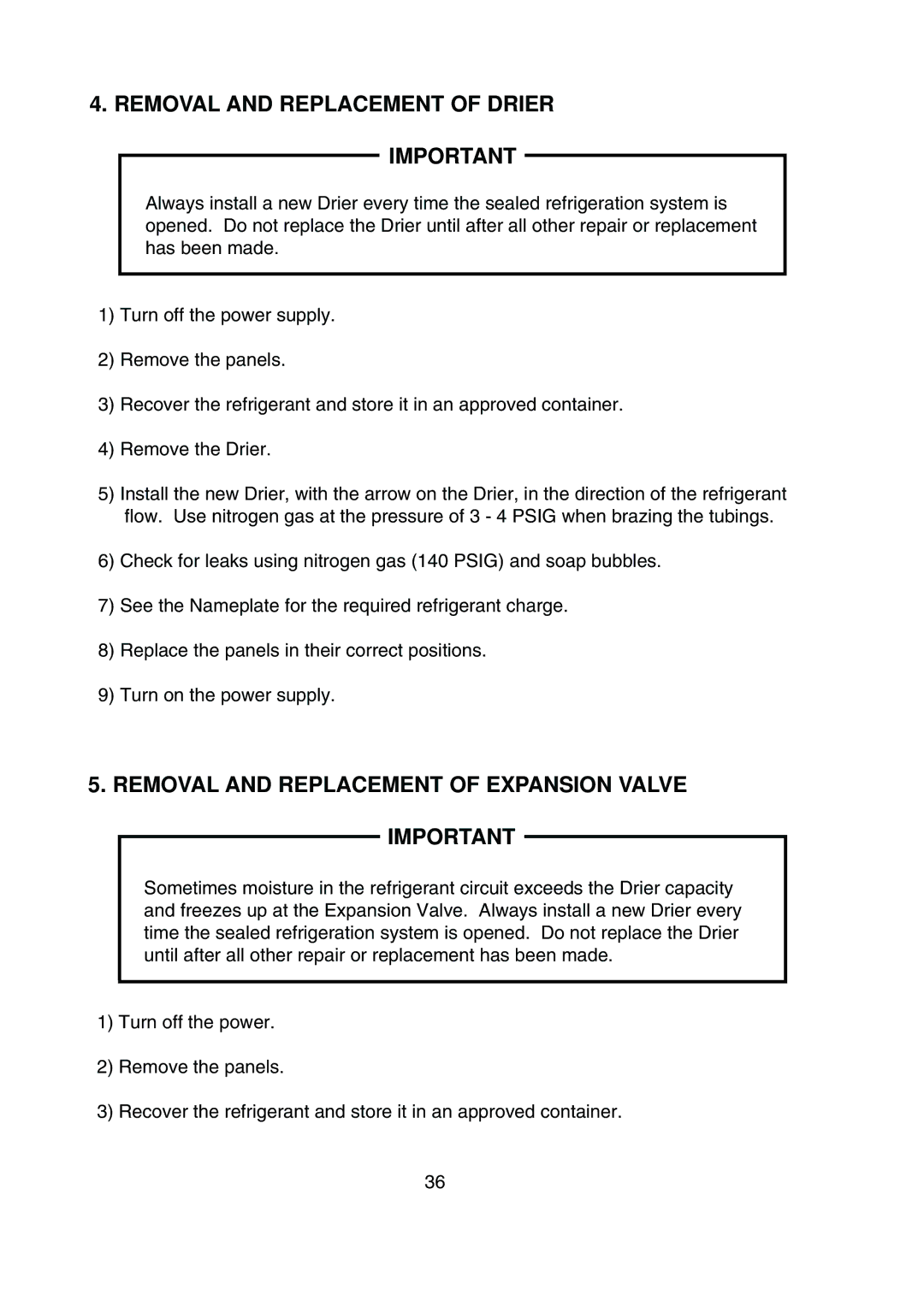 Hoshizaki KML-200MAE, KML-200MWE service manual Removal and Replacement of Drier, Removal and Replacement of Expansion Valve 