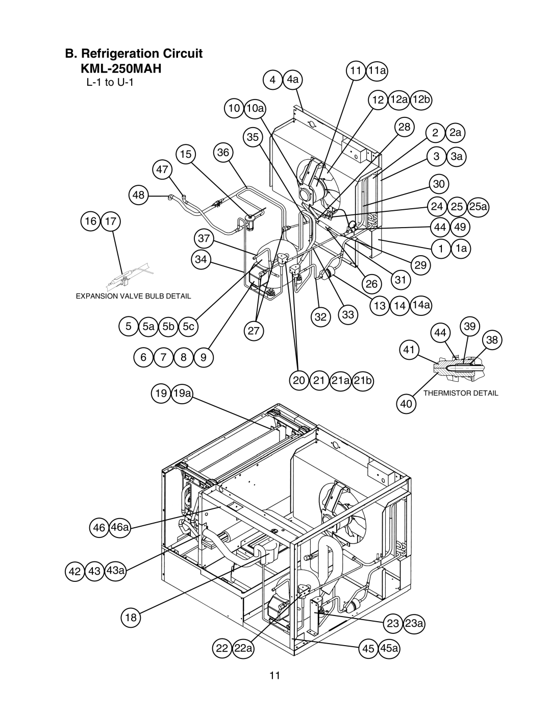 Hoshizaki manual B. Refrigeration Circuit KML-250MAH 