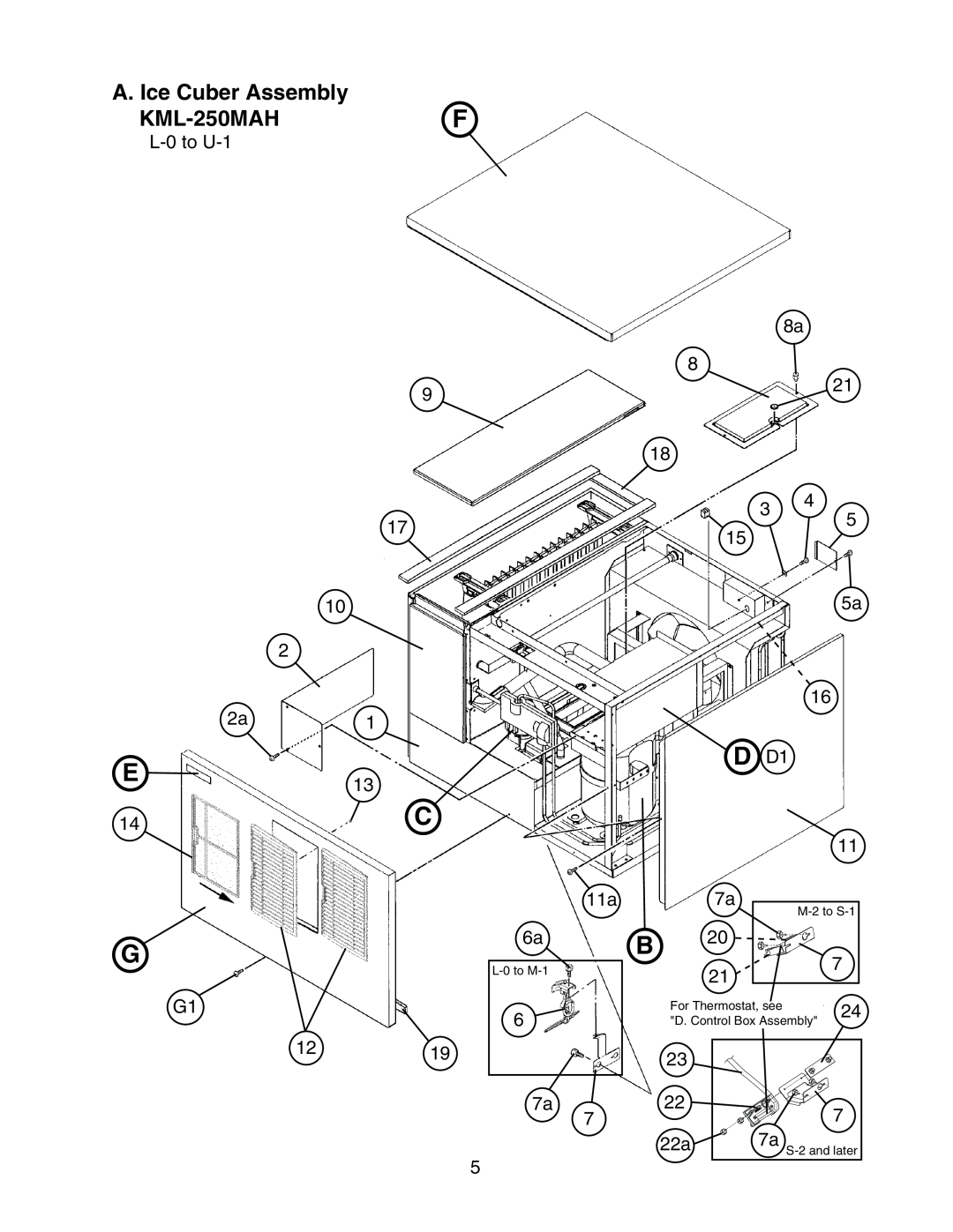 Hoshizaki manual A. Ice Cuber Assembly KML-250MAHF 