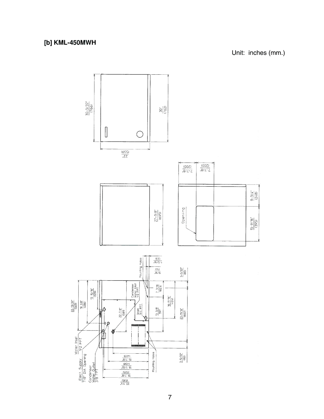 Hoshizaki KML-450MWH, KML-450MAH instruction manual 