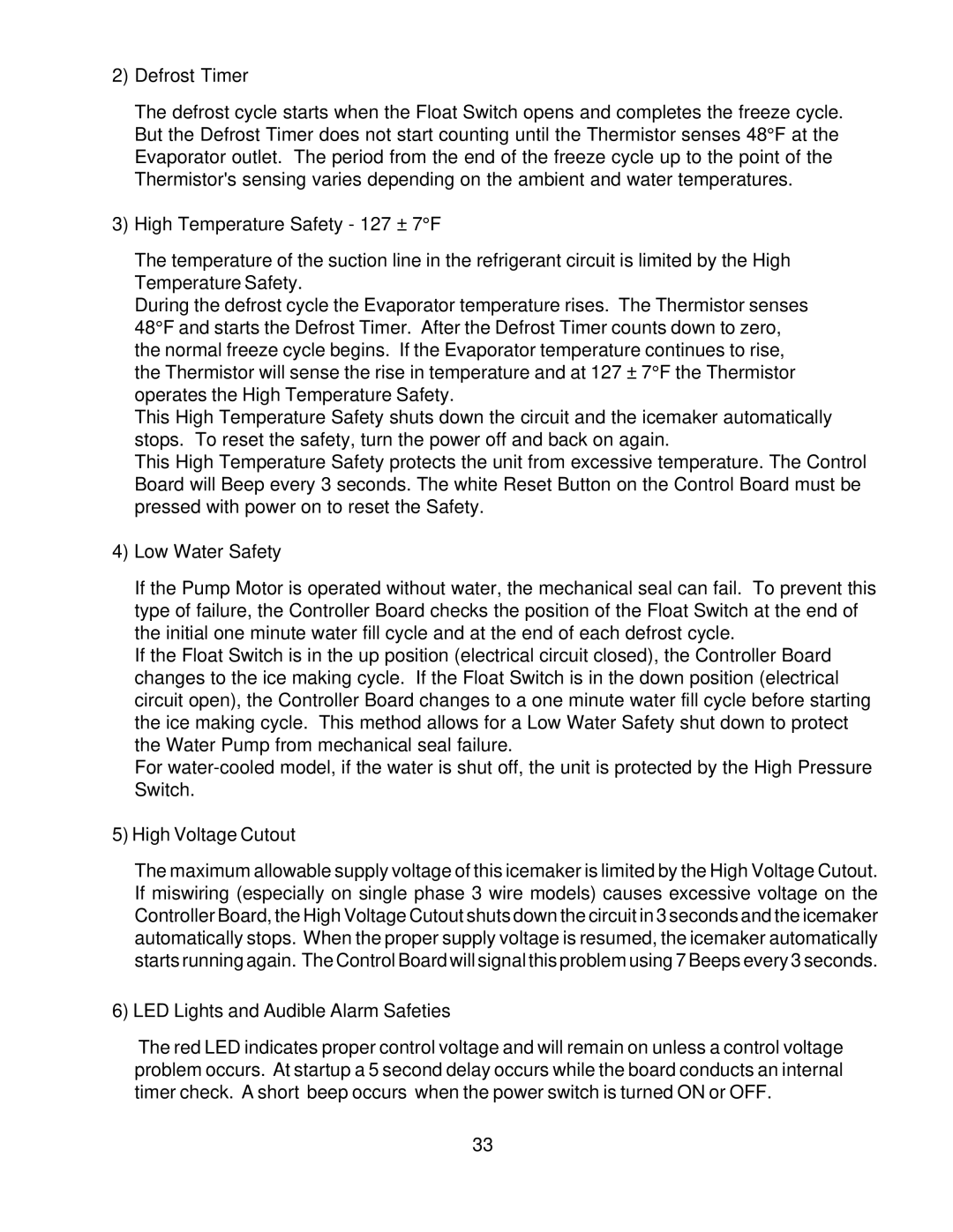 Hoshizaki KML F SERIES, KML H SERIES service manual 