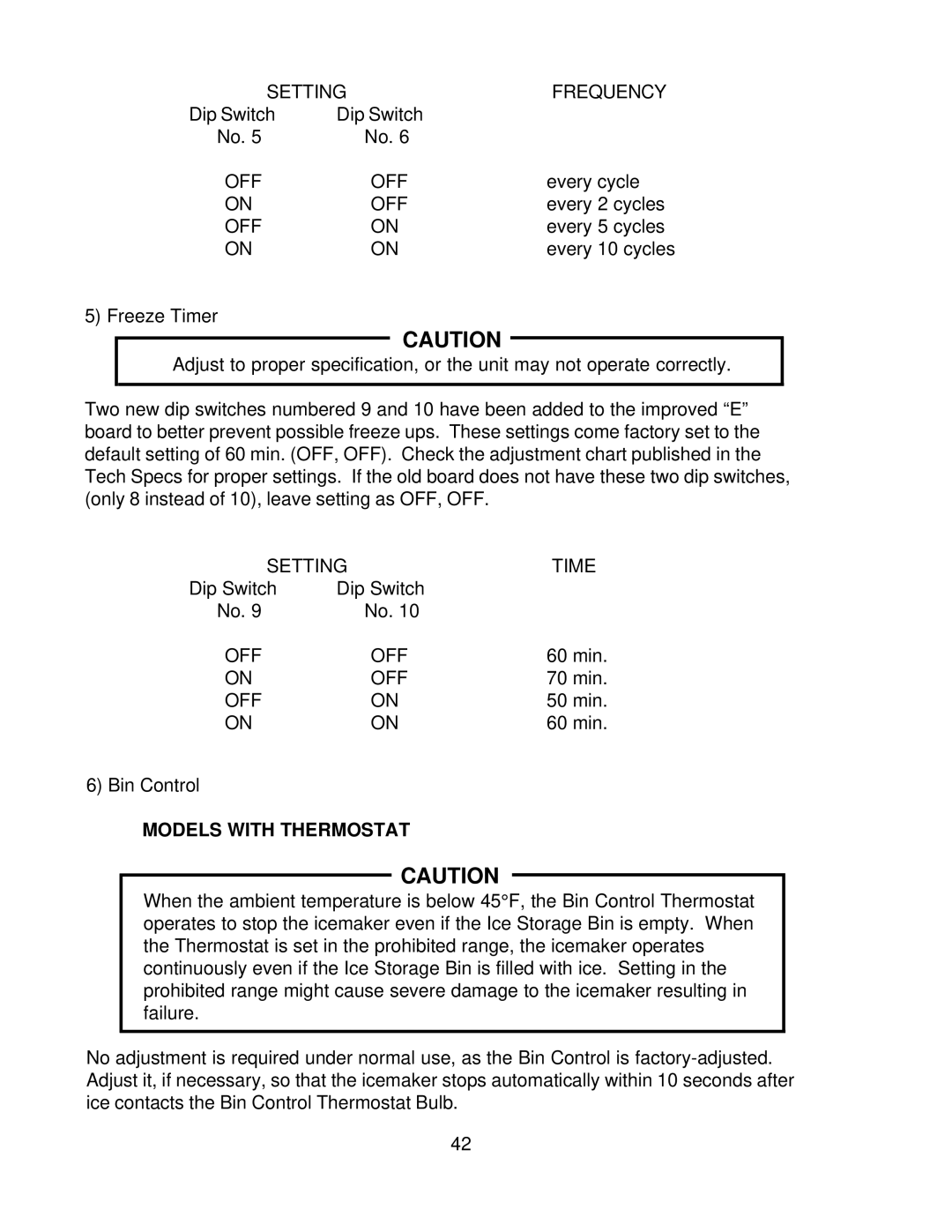 Hoshizaki KML H SERIES, KML F SERIES service manual Models with Thermostat 