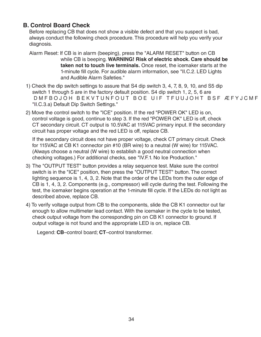 Hoshizaki KMS-1401MLJ, Condensing Unit Models SRK-14J/3 service manual Control Board Check 