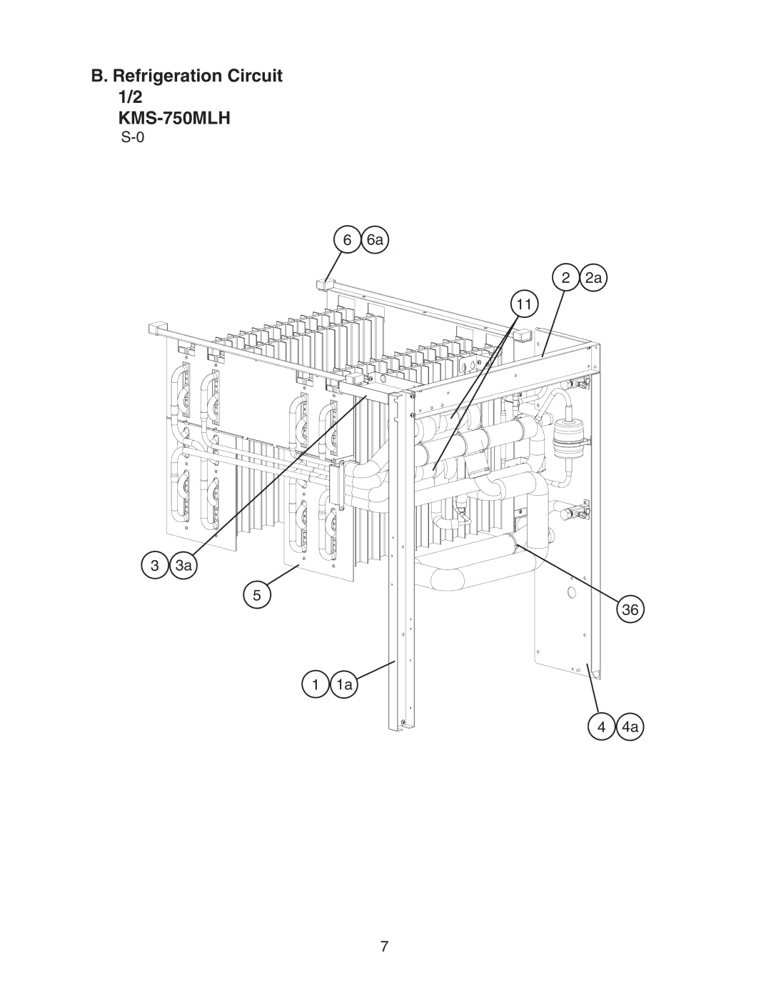 Hoshizaki manual Refrigeration Circuit 1/2 KMS-750MLH 