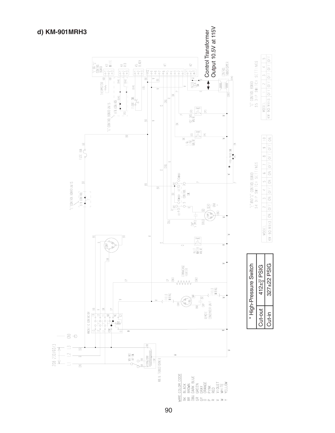 Hoshizaki KM-320MAH, MWH KM-515MAH, MRH/3, MRH KM-901MAH, MWH(-M), MRH KM-600MAH KM-650MAH service manual KM-901MRH3 