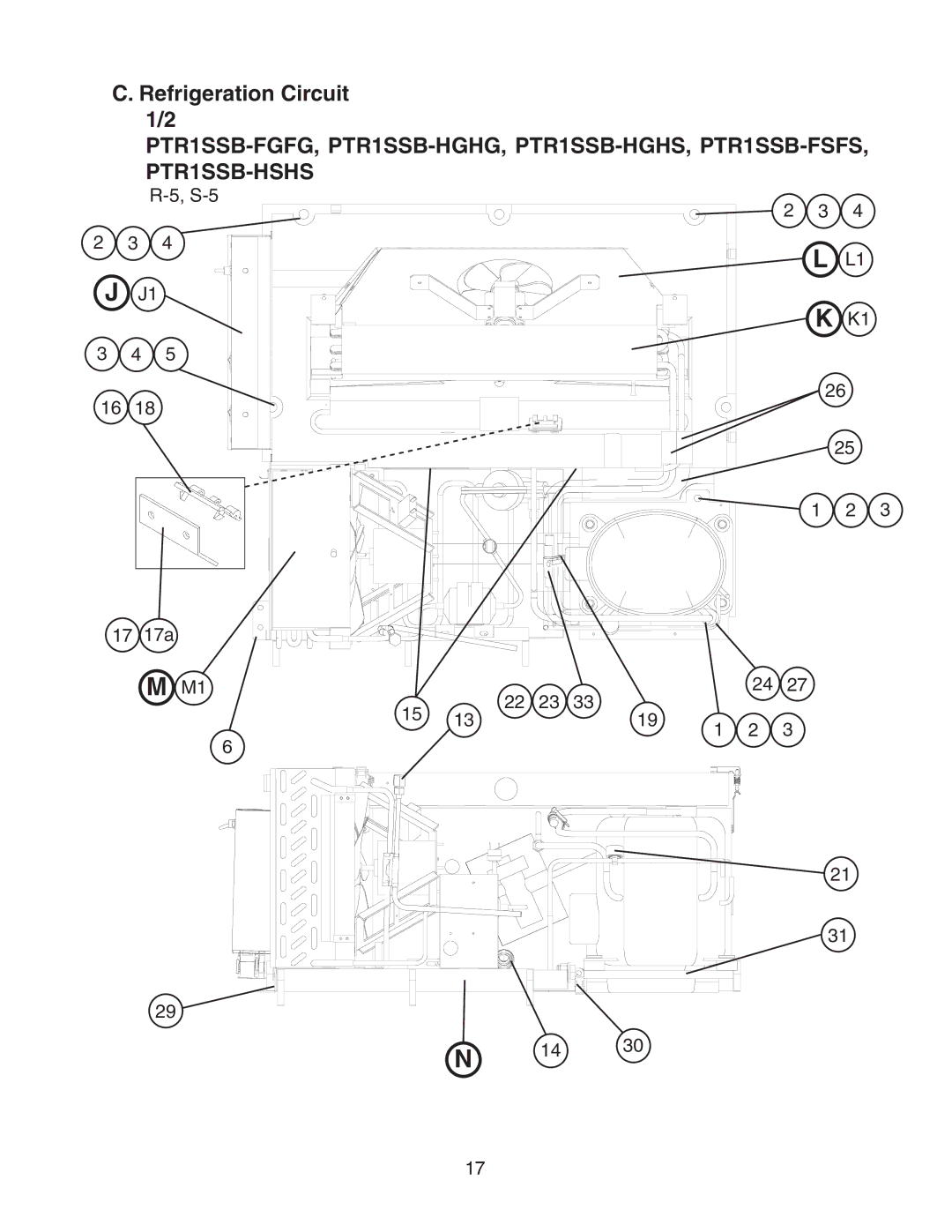 Hoshizaki PTR1SSB-HSHS, PTR1SSB-HGHG, PTR1SSB-FSFS, PTR1SSB-HGHS, PTR1SSB-FGFG manual S-5 17a 