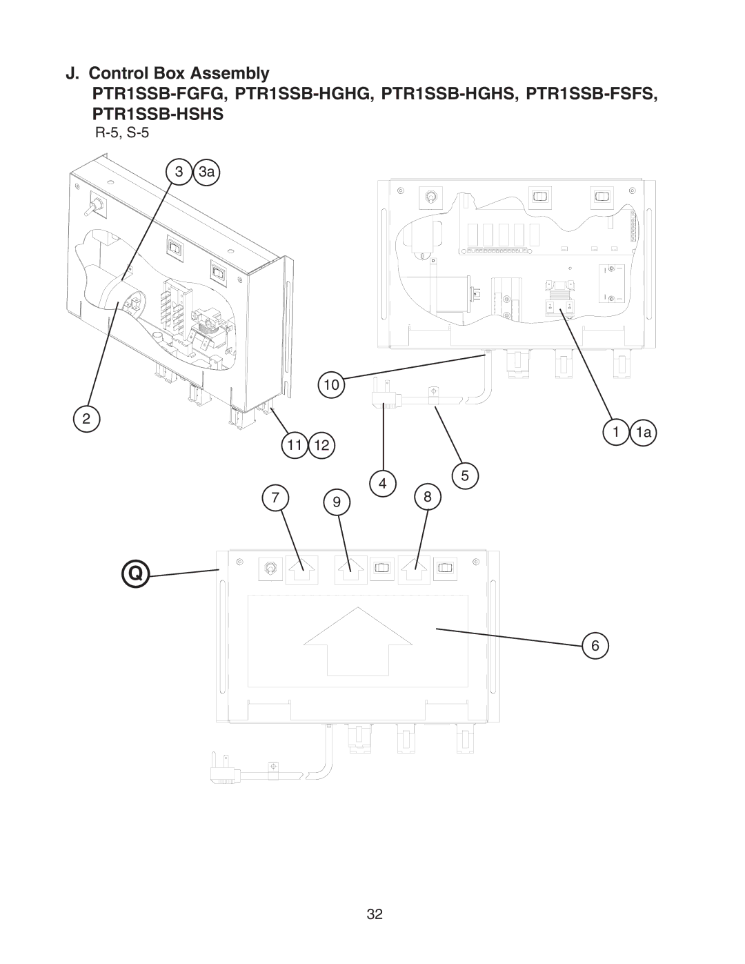 Hoshizaki PTR1SSB-HSHS, PTR1SSB-HGHG, PTR1SSB-FSFS, PTR1SSB-HGHS, PTR1SSB-FGFG manual Control Box Assembly 