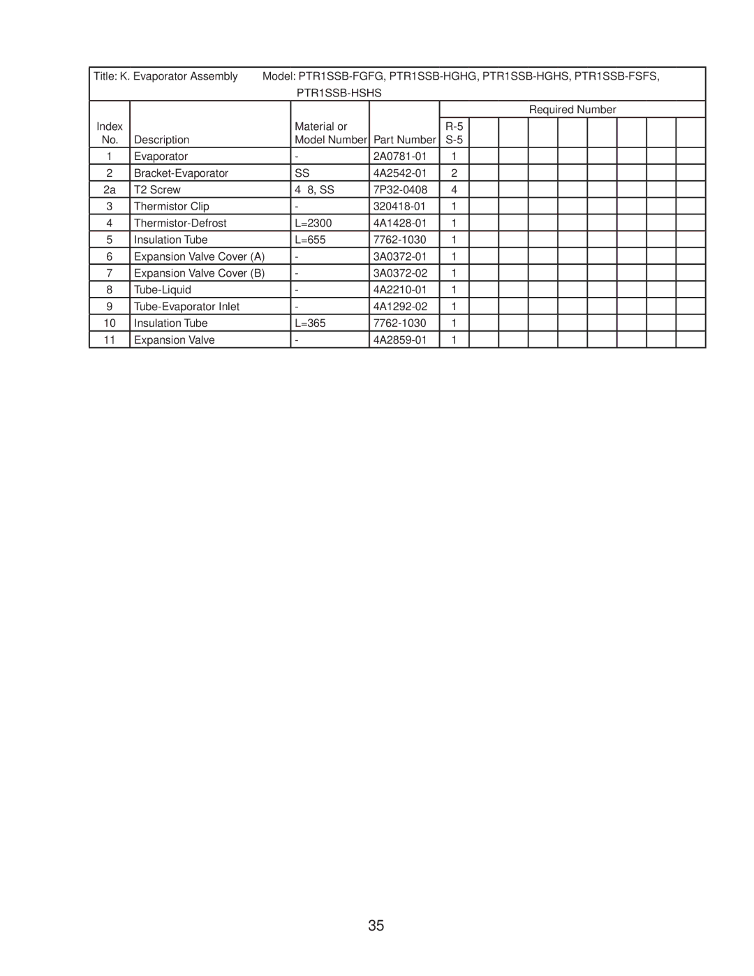 Hoshizaki PTR1SSB-HGHG, PTR1SSB-FSFS, PTR1SSB-HGHS, PTR1SSB-FGFG manual PTR1SSB-HSHS 