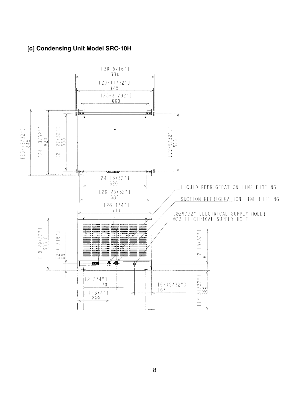Hoshizaki instruction manual c Condensing Unit Model SRC-10H 