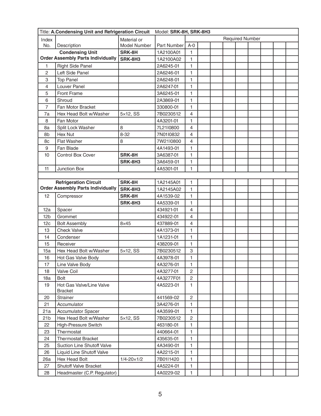 Hoshizaki SRK-8H/3 manual 