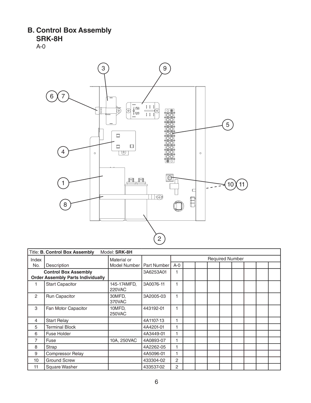 Hoshizaki SRK-8H/3 manual 