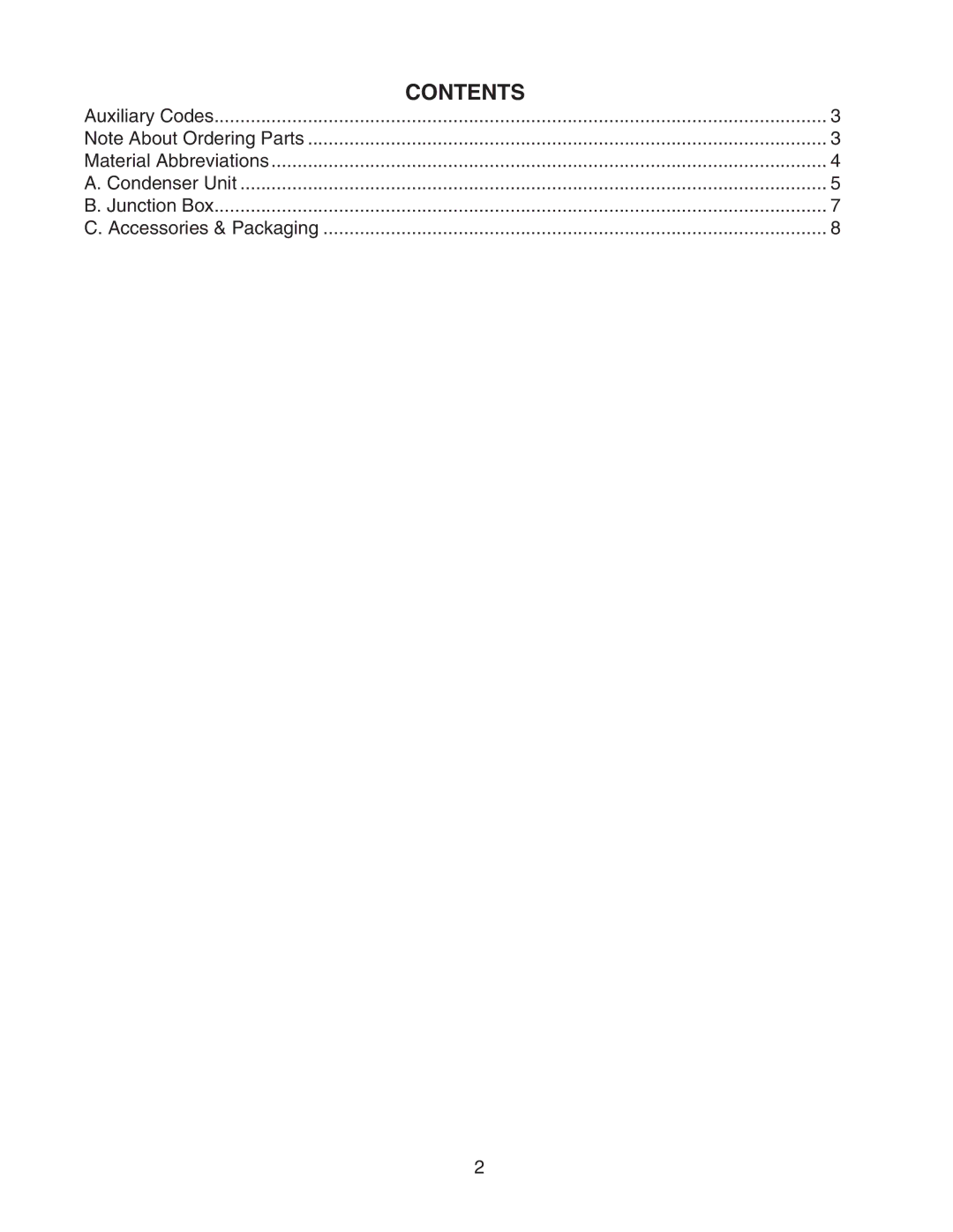 Hoshizaki URC-5F manual Contents 